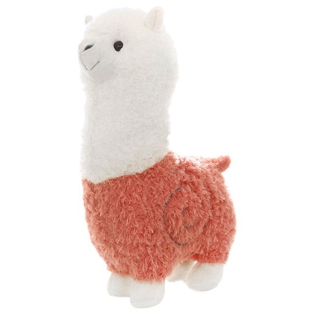 Vogacara Animal Llama Alpaca Plush Toy Doll Comfor for Living Room Animales de peluche y juguetes de peluche Rosa 28 cm