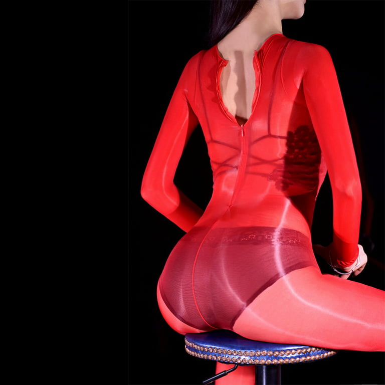 ALSLIAO Womens Sheer Mesh Bodysuit Crotchless Lingerie High Cut Leotard  Stockings Set Black 