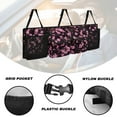 thumbnail image 5 of KUIFORTI Car Trunk Organizers for Women Small SUV Trunk Organizers and Storage, Portable Car Accessories with 4 Pockets, Leave Room for Buying and Shopping, Cherry Blossom Pink, 5 of 6