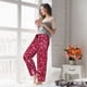 thumbnail image 5 of Balery Pink Glitter Pantalones de pijama para mujer, pijamas ultraligeros, pantalones de estar por casa-3X-Large, 5 of 6