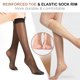 thumbnail image 3 of Guardurnaity Medias hasta la rodilla de seda con estilo para mujer, 20 Uds., seguras, exquisitas, artesanales, transparentes hasta la rodilla Medias, 3 of 6