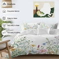 thumbnail image 3 of Farms Wildflowers Bedding Duvet Cover Set Twin Size 4 Pieces Herbs Countryside Watercolor Floral Leaf Bedding Set with Zipper Closure, 1 Comforter Cover 68x86 Inches 1 Flat Sheet & 2 Pillow Cases, 3 of 7