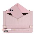 thumbnail image 3 of Dteck Portfolio Bag for Samsung Galaxy Tab S10 Ultra / S9 Ultra / S8 Ultra 14.6-inch Tablet Case, Crossbody Business Folio Stand Case with S Pen Holder/Card Slots/Thin Pocket/Hand Strap,Pink, 3 of 7