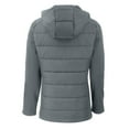 thumbnail image 3 of Women's Cutter & Buck Dark Gray Buffalo Bills Evoke Hybrid Eco Softshell Recycled Full-Zip Hoodie Jacket, 3 of 3