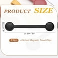 thumbnail image 2 of Uxcell 2 Pcs Clips Magnéticos para Toallas de Cocina Soporte de Toalla de Cuero Ganchos de Mano Accesorios de Cocina Negro, 2 of 6