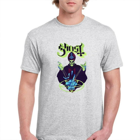 Ghost Band T Shirt Men Pure Cotton Fashion for Male T-Shirts Crew Neck Tees