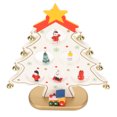 thumbnail image 4 of Adorno De Escritorio De árbol De Navidad De Maderaárbol De Navidad De Madera InastillableArtesanía De Madera Compuesta Con 8 Campanas Para Fiestas ANGGREK Otros, 4 of 8