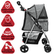 thumbnail image 2 of Carriola para Mascotas Cochecito para Perros y Gatos Pequeños - Medianos Plegable Cesta de Almacenamiento Ruedas con Freno - Gris, 2 of 7
