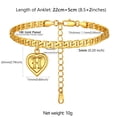 thumbnail image 2 of Ankle Bracelets for Women Gold Plated Initial H Anklets Waterproof Ankle Chain Birthday Mothers Day Jewelry Gifts for Her/Mom, 2 of 2