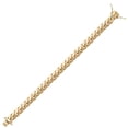 thumbnail image 2 of 9ct Gold Jewelco London Domed Cuban Curb 10.5mm Chain Link Bracelet, 9 inch 23cm, 2 of 4