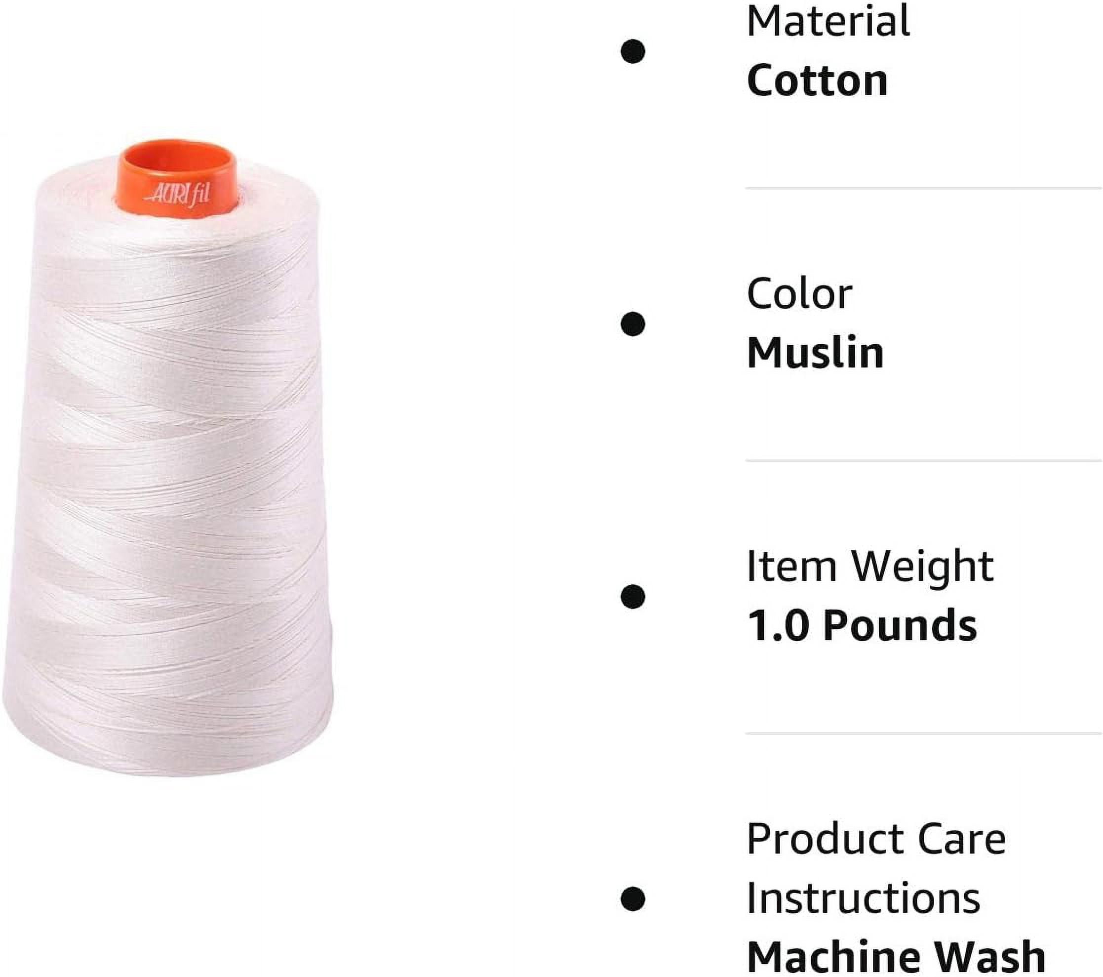 Aurifil 2000 - Light Sand - Mako 50 Wt 100% Cotton Thread, 6,452 Yard Cone