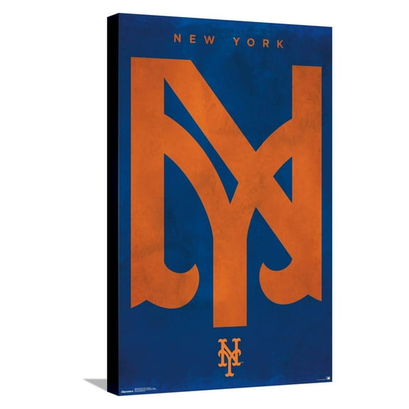 MLB New York Mets - Logo 25 Canvas Wall Poster, 14.725" x 22.375"