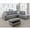 Dark Grey Leather, variant on Ainehome Modern Sectional Sofa Set,3PC L-Shaped Living Room Couches,Dark Grey Leather