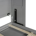 thumbnail image 7 of Queen Size Murphy Bed, Wood Wall Bed with LED Lights , Hidden Horizontal Folding Platform Bed for Guest Room, Home Office, Gray, 7 of 7