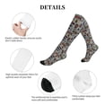 thumbnail image 5 of Lsque Bright Insects Pattern Sport Compression Socks for Men & Women 15-20 mmHg Knee High Nurse Pregnant Running Medical and Travel Athletic, 5 of 6