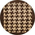 thumbnail image 1 of Ahgly Company Indoor Round Abstract Red Abstract Area Rugs, 6' Round, 1 of 6