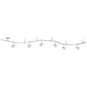 Pro Track Ali 6-Light Heads LED Ceiling Track Light Fixture Kit Dimmable Monorail Brushed Nickel Finish Modern Kitchen 108 Wide