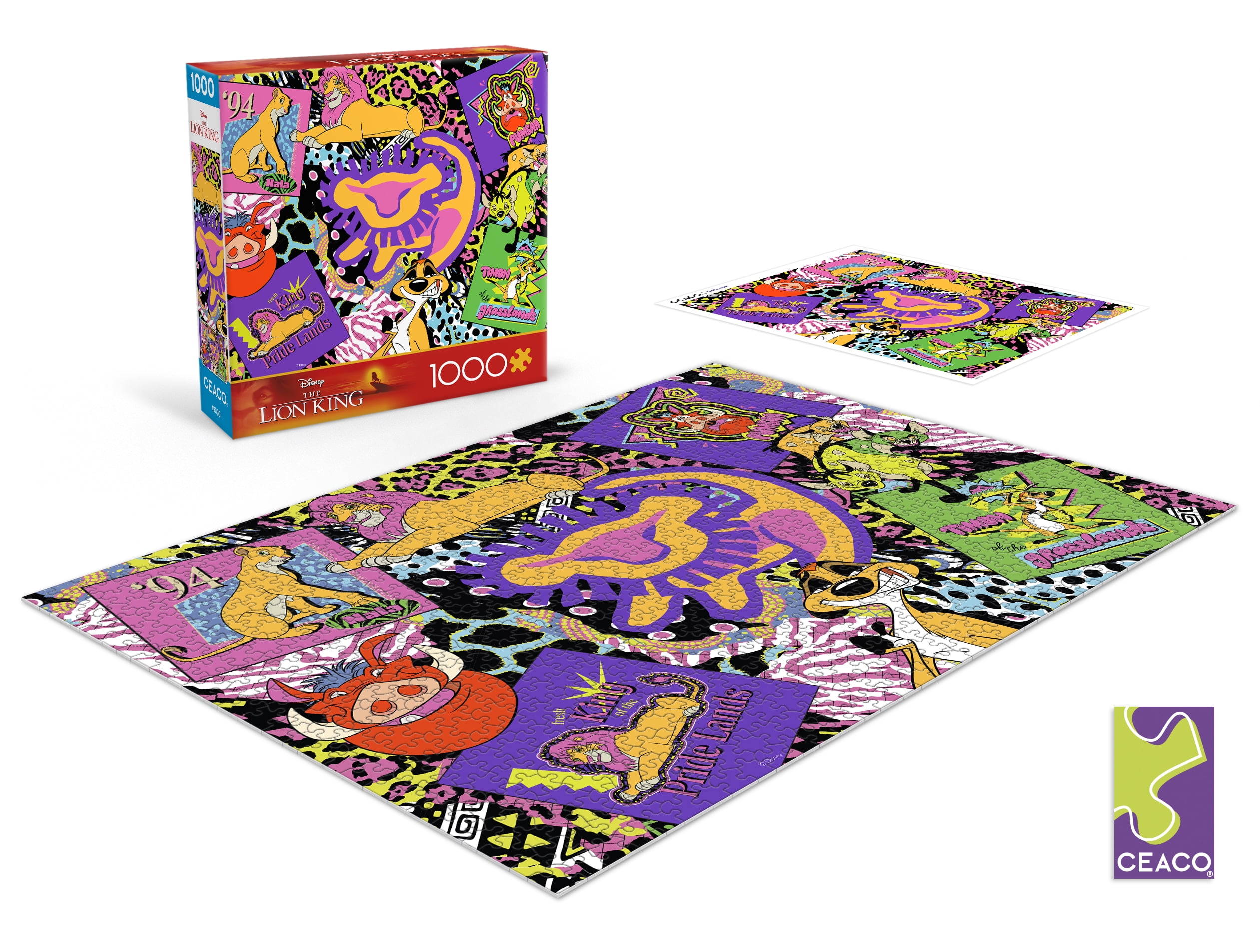Ceaco 1000 Piece The Lion King 90's Interlocking Jigsaw Puzzle