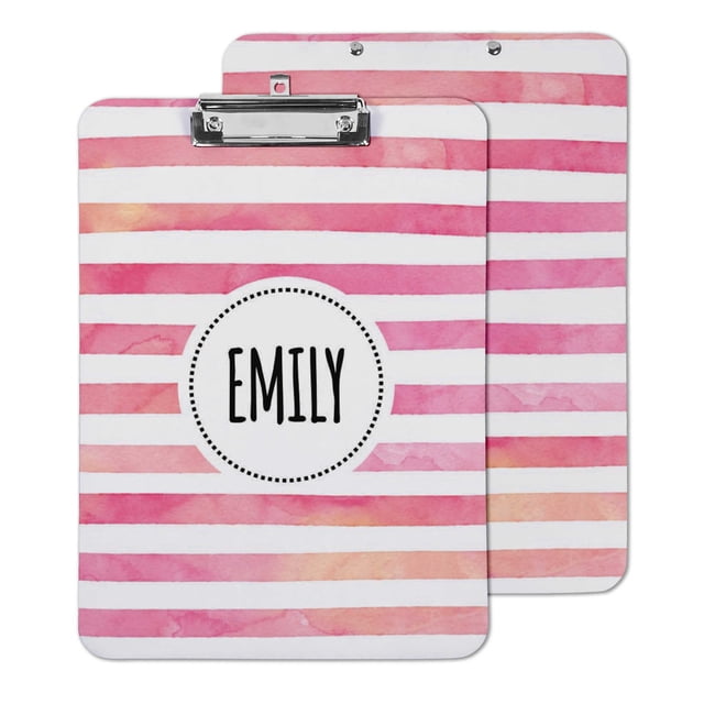 Printtoo Personalized Clipboard For Students Classroom School and Office Use Hardboard Letter Size w/ Low Profile Clip w/ Free Marker & Eraser,9x12.5 Inch