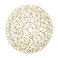 thumbnail image 2 of Doghiosgha Woven Round Placemat Hollow Table Mat Heat Resistant Placemat for Wedding Party Dinner Table Decor, 15 Inch, Beige, 2 of 6