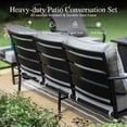 thumbnail image 4 of Sophia&William 9 Seat Patio Conversation Set Outdoor Sofa Furniture Set with Ottomans, Gray, 4 of 6
