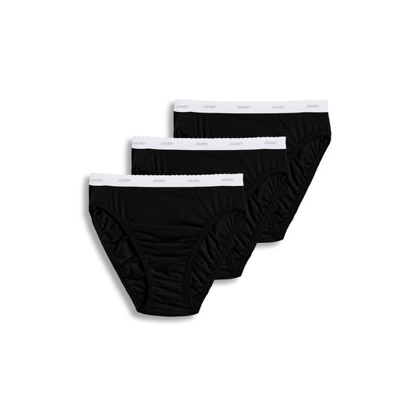 Jockey Women's Underwear Classic French Cut - 6 Pack, Black, 5 at   Women's Clothing store