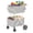 White 43.3" x 20.8”, variant on 2-Layer Foldable Jumbo Shopping Cart with Double Basket, 360° Rolling Swivel Wheels for Groceries Laundry