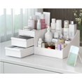 thumbnail image 2 of Organizador de maquillaje, caja de almacenamiento de maquillaje, caja de maquillaje de plástico, caja de almacenamiento de joyas, caja de almacenamiento de maquillaje, caja de cosméticos de regalo con cajones (tamaño grande (blanco) - 35,5 x 22 x 16 cm) brillar Electrónica, 2 of 5