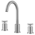 thumbnail image 1 of Ancona Ava Series Widespread Cross Handle Bathroom Faucet in Brushed Nickel, 1 of 6