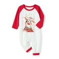 thumbnail image 2 of Family Matching Christmas Pajamas Sets Long Sleeve Elk Print Tops Plaid Pants or Long Sleeve Patchwork Jumpsuit, 2 of 7