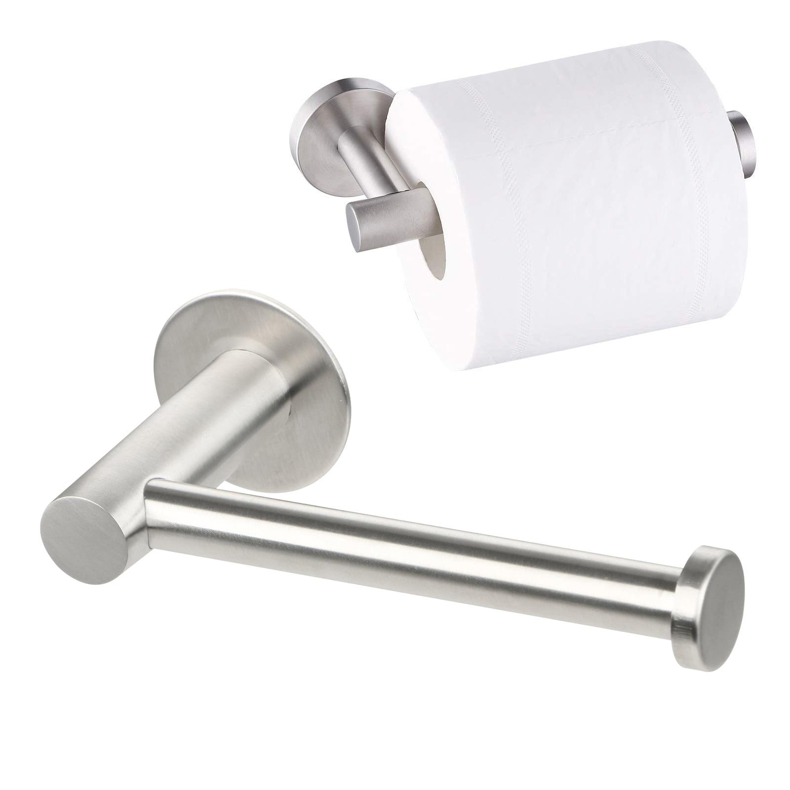 brushed chrome toilet roll holder