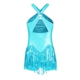thumbnail image 2 of Raenseen Costume de Danse Jazz Rumba Samba pour Filles Enfants Robe de Danse Latine à Paillettes Ourlet à Franges Bleu Ciel 12, 2 of 7
