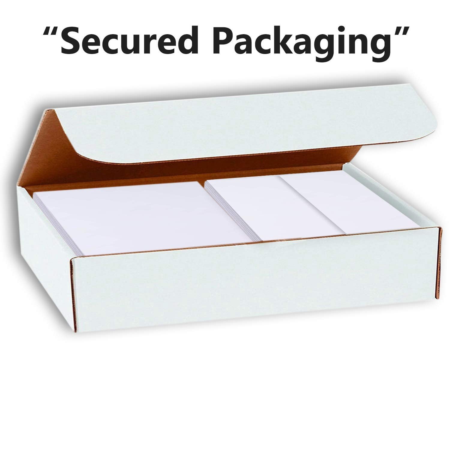 Hamilco White Cardstock Thick Paper - Blank Index Flash Note & Post Cards with Envelopes - Greeting Invitations Stationary 5 X 7" Heavy Weight 100 lb Card Stock for Printer 100 Pack - with Envelopes