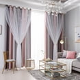 thumbnail image 6 of Star Curtains Stars Blackout Curtains for Girls Bedroom Living Room Colorful Double Layer Star Window Curtains, 1 Panel (53"W x 95"L，Gray), 6 of 8
