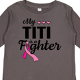 thumbnail image 4 of Inktastic Breast Cancer Awareness My Titi is a Fighter Boys or Girls Long Sleeve Toddler T-Shirt, 4 of 5