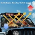 thumbnail image 5 of Uorisanigo Windshield Sunshade Front Window Sun Shade Foldable American Flag Rooster Driving Sun Visor for Rubicon Sahara TJ JK JKU 2 Door & 4 Door, Blocks UV Rays Protection for Car Interior, 5 of 7