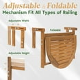thumbnail image 3 of Half-Round Hanging Bistro Table with Durable Wood Design for Small Balcony Spaces, 3 of 6