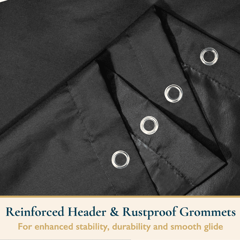 Water-Repellent Weighted Shower Curtain with Hooks photo 5