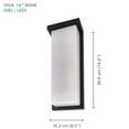 thumbnail image 2 of Xtricity - Outdoor Wall Light with Integrated LEDs, 14'' Height, From the Viva Collection, Black, 2 of 3