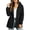 Black, variant on Hooded Raincoats Women, Waterproof Trench Coats with Drawstring Waist, Full Zip, Elastic Cuff, Lightweight Windbreaker Jackets Fall Fashion Clothes Sizes S-2XL