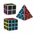 thumbnail image 1 of Speed Cube Set Carbon Fiber 2x2 3x3 Pyraminx Bundle, Magic Cube Puzzle Toys for Kids WD.WDQZL Hogar, 1 of 1