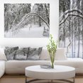 thumbnail image 1 of Foggy Black and White Winter Forest - Modern Forest Canvas Art, 1 of 3