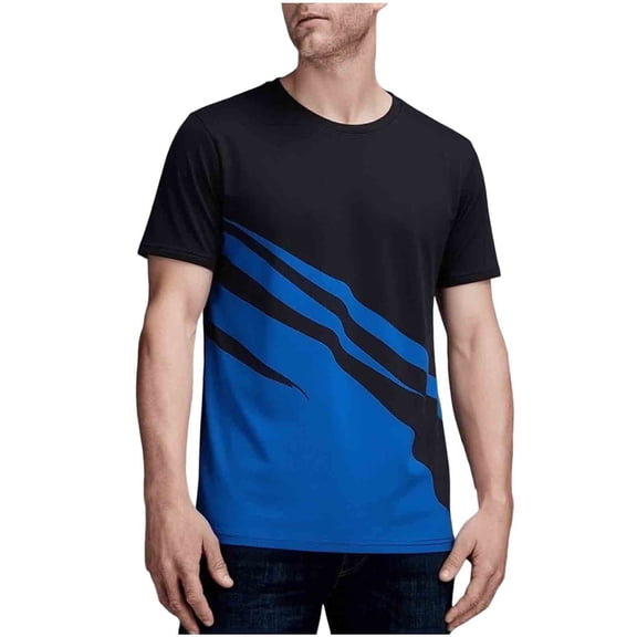 Iyufng Men's Athletic Shirts Printed Summer Breathable Quick-Dry Fitness Tops