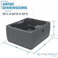 thumbnail image 4 of Aquarest Spas Pumps AR-150 Select 4- Person 12 - Jet- Plug and Play Hot Tub w/LED waterfall - Brownstone, 4 of 9
