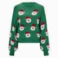 thumbnail image 6 of NOLDARES Kids Christmas Sweater Boys Girls Merry Christmas Sweaters Xmas Long Sleeve Pullover Tops,A117-Green, 6 of 8