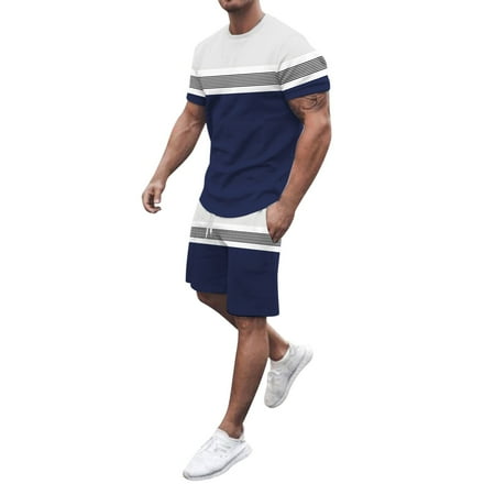 

ketyyh-chn99 Navy Orange Scrubs For Men Set Men s Tracksuits 2 Piece Outfit Casual Long Sleeve Sweat Suit Set Full Zipper Sports Jogging Suits