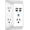 White, variant on Surge Protector Outlet with 5-Multi Plug Outlet and 4 USB Ports (1 USB C), 3-Sided 1680J Power Strip Wall Charger for , Travel, Office - ETL Listed, Black