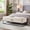 Beige, variant on Bed End Bench with Storage / Easy Assembly Required / Soft Velvet Upholstery