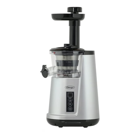 Omega Cold Press 365 Compact Masticating Vertical Juicer, 120W Low-Speed 3-Stage Auger, in Silver (JC3000SV13)