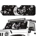 thumbnail image 2 of Yuyamidu Butterfly Windshield Sun Shade for 2018-2024 Jeep Wrangler JL JLU & Gladiator JT, Moon Sunshades Heat Shield Car Front Window Sunshade, Black, 2 of 7
